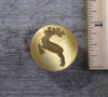 closeup of stag brass seal stamp