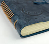 Blue Leather Journal with Sun and Stars Design