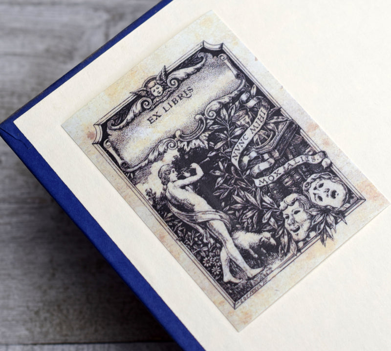 Ex Libris Book Plates with Theatre Masks: Set of 24 Self-Adhesive Labels