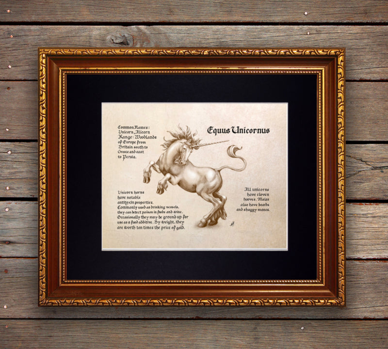 Mythological Beasts: Unicorn Fine Art Print
