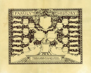 heraldic family tree unframed