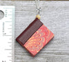 Wine Red Miniature Book Necklace